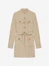 Givenchy Mini Safari Dress In Neutral