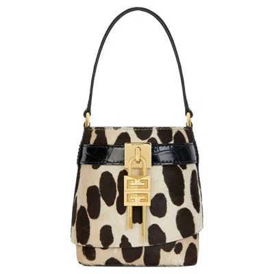 Pre-owned Givenchy Mini Shark Lock Bucket Bag 'black/beige' | Women's Size Onesize
