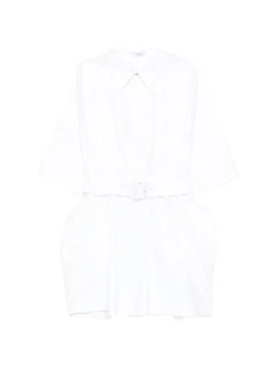 Givenchy Mini Shirt Dress In Poplin In White