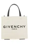 Givenchy Woman Ivory Canvas Mini G-tote Handbag In Neutral