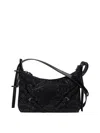 Givenchy Voyou Mini Shoulder Bag In Tumbled Leather In Black