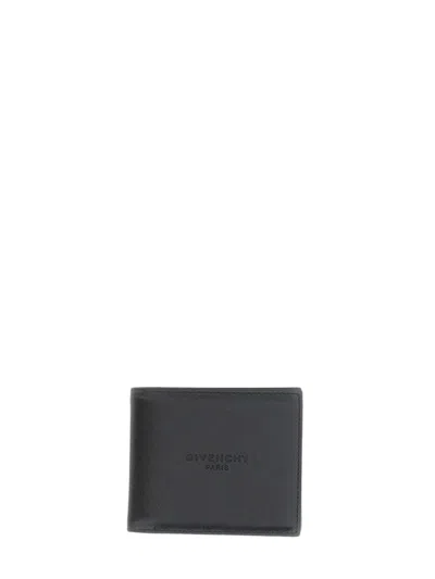 Givenchy Mini Signature Embossed Wallet - Height 9.5 Cm, Width 11.5 Cm In Black