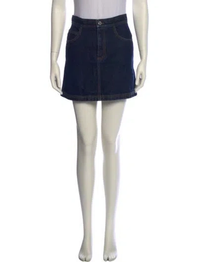 Pre-owned Givenchy Mini Skirt In Blue