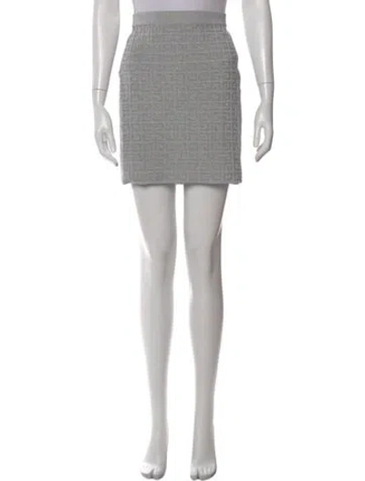 Pre-owned Givenchy Mini Skirt In Gray
