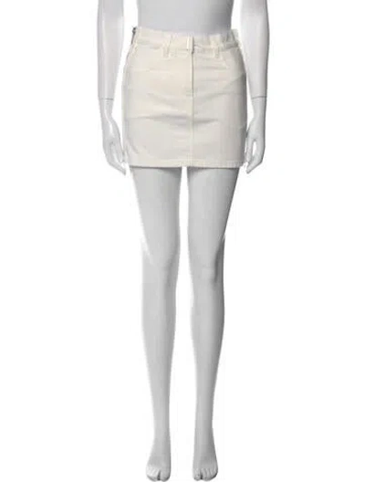 Pre-owned Givenchy Mini Skirt In White