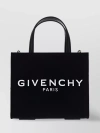 GIVENCHY MINI SMALL COTTON AND LINEN CANVAS HAND TOTE.