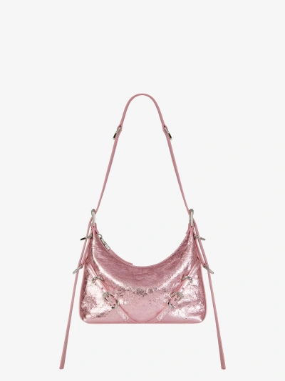 Givenchy Mini Voyou Bag In Laminated Leather In Pink
