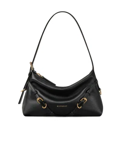 Givenchy Mini Voyou Bag In Shiny Leather In Black