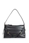 Givenchy Voyou Mini Shoulder Bag In Shiny Leather In Black