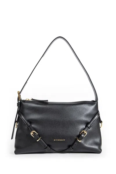 Givenchy Mini Voyou Bag In Shiny Leather In Black