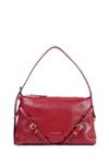 Givenchy Mini Voyou Buckle-detail Leather Tote Bag In Red