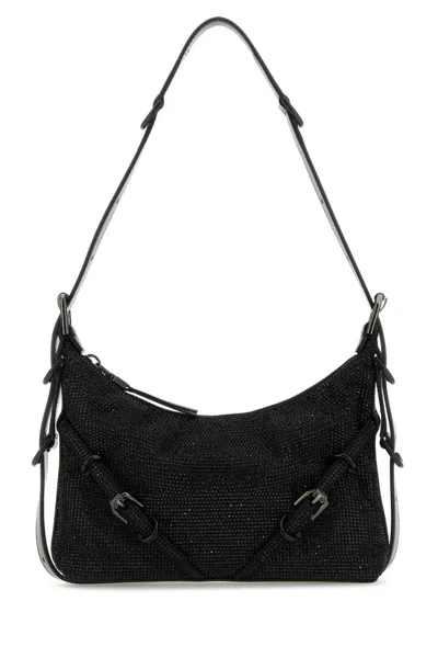 Givenchy Mini Voyou Fabric Shoulder Handbag In Black