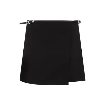 Givenchy Mini Wrap Voyou Skirt In Black