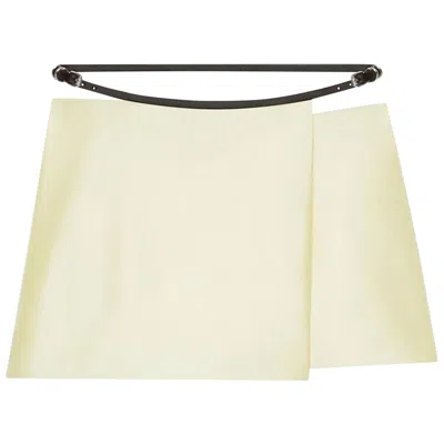 Pre-owned Givenchy Mini Wrap Voyou Skirt 'butter' | Yellow | Women's Size 38