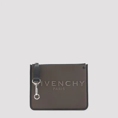Givenchy Mini Zip Pouch Handbag In Gray