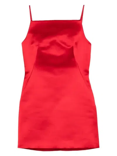 GIVENCHY SQUARE-NECK SATIN MINI DRESS