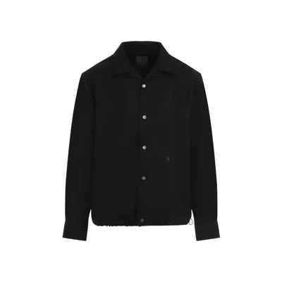 Givenchy Overshirt In Virgin Wool In Black