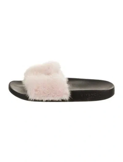 Pre-owned Givenchy Mink Fur Trim Slides In Multi
