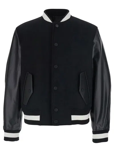 Givenchy Mix Material Blouson In Blue