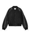 Givenchy Mix Material Blouson With  Paris Embroidery In Black