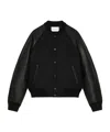 Givenchy Mix Material Blouson With  Paris Embroidery In Black