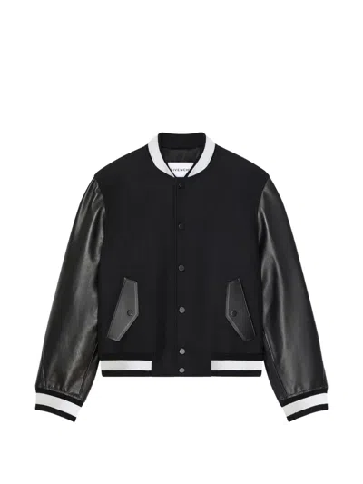Givenchy Blouson Jacket In Mixed Materials In Black