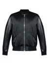 Givenchy Men Cotton And Nylon Jacket With Leather Sleeves In Black