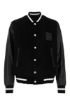 Givenchy Black Jacket With 4g Motif On Front In Wool And Tech Fabric Blend Man