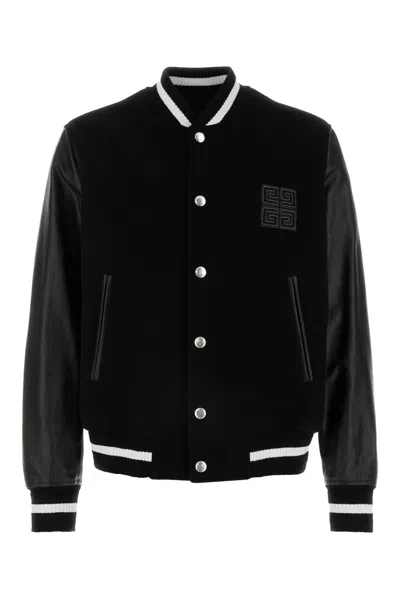 Givenchy Mix Material Varsity In Black