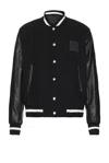 Givenchy Men Black Jacket With 4g Motif On Front In Wool And Tech Fabric Blend Man In Black