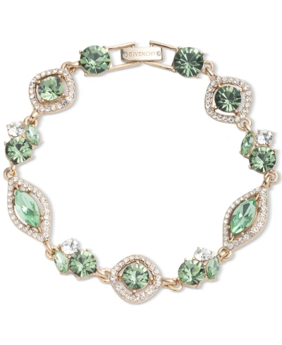 Givenchy Mixed Crystal Cluster & Orbital Flex Bracelet In Lt,pas Grn