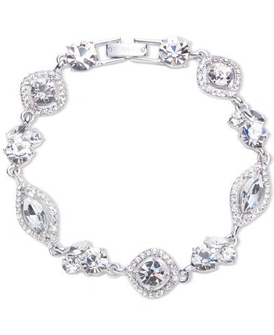 Givenchy Mixed Crystal Cluster & Orbital Flex Bracelet In White