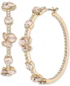 Givenchy Mixed Crystal Hoop Earrings In Pink