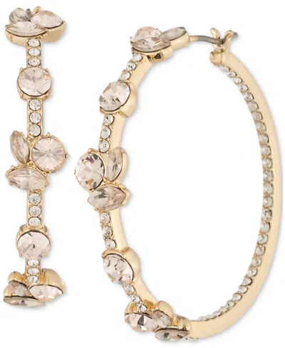 Givenchy Mixed Crystal Hoop Earrings In Pink