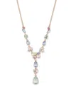 Givenchy Mixed Crystal Lariat Necklace, 16" + 3" Extender In Multi
