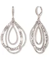 Givenchy Mixed Crystal Tear-shape Orbital Drop Earrings In Silver