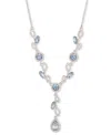 Givenchy Mixed Crystal Vine Lariat Necklace, 16" + 3" Extender In Turq,aqua