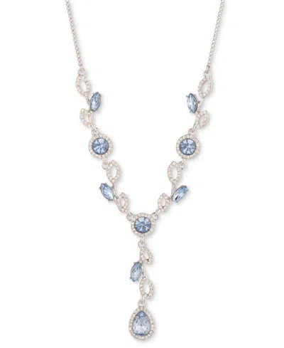 Givenchy Mixed Crystal Vine Lariat Necklace, 16" + 3" Extender In Turq,aqua