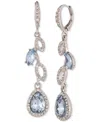Givenchy Mixed Crystal Vine Linear Drop Earrings In Lt,paspink