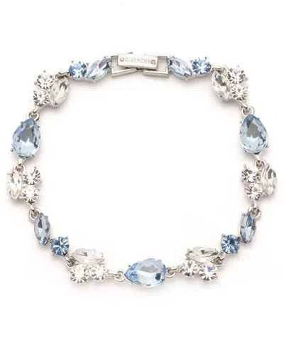 Givenchy Mixed Cut Crystal All-around Flex Bracelet In Turq,aqua