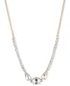Givenchy Mixed Cut Crystal Statement Necklace, 16"+ 3" Extender In White