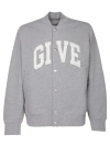 Givenchy Cotton Varsity Bomber Jacket In Grey