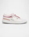 Givenchy Mixed Leather 4g Low-top Sneakers In Whitepink
