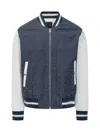 Givenchy Denim Leather-sleeve Varsity Jacket