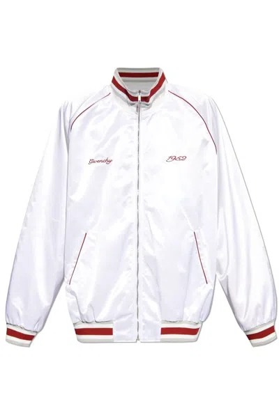 Givenchy Mixed Material Bomber In White