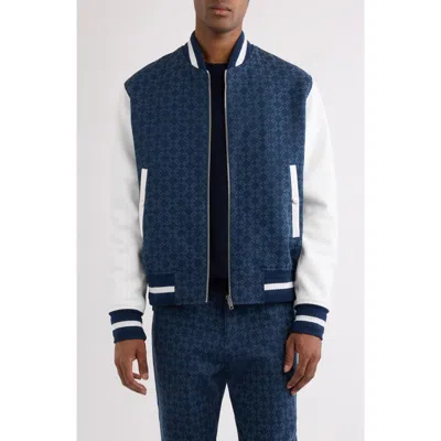 Givenchy Mixed Media 4g Monogram Jacquard Varsity Jacket In Multi