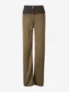 Givenchy Oversized Jeans In Mixed Denim And Viscose In Dark Khaki