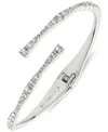 Givenchy Mixed Stone Pave Bypass Cuff Hinge Bracelet In Crystal Wh
