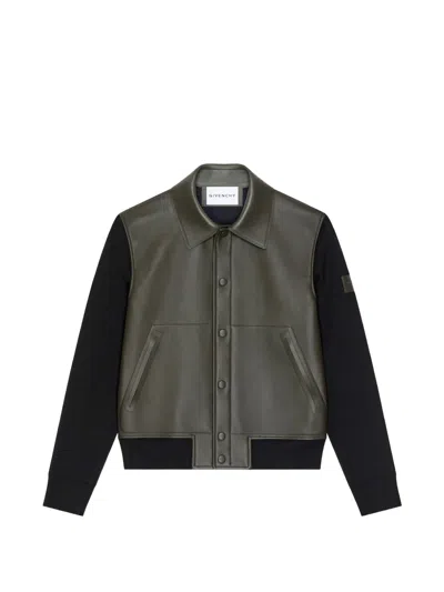 Givenchy Wool-lambskin Bomber Jacket In Green
