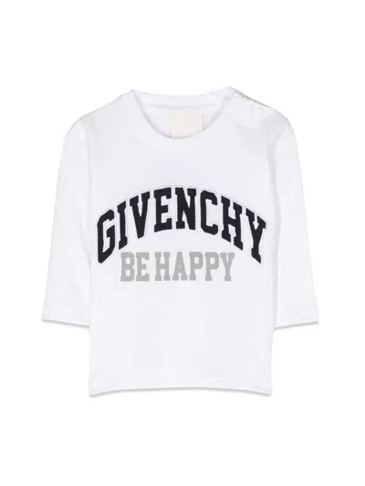 Givenchy Mini Logo Sentence T-shirt For Boys In White